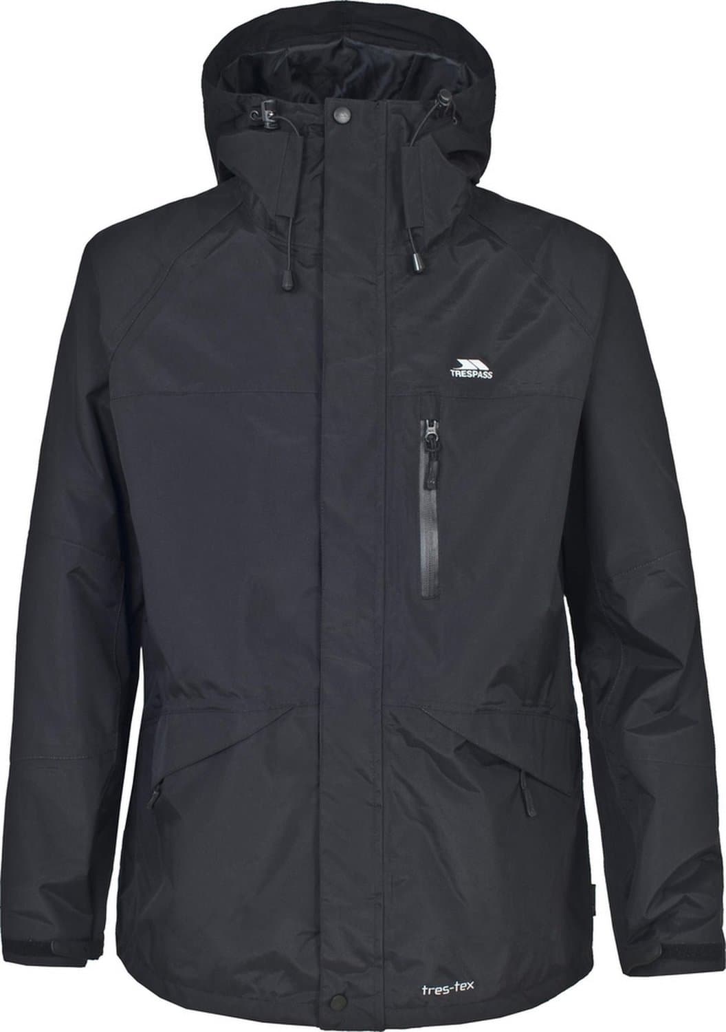 Trespass regenjas Corvo Jacket - Herenjas Tp75 Zwart-XXL