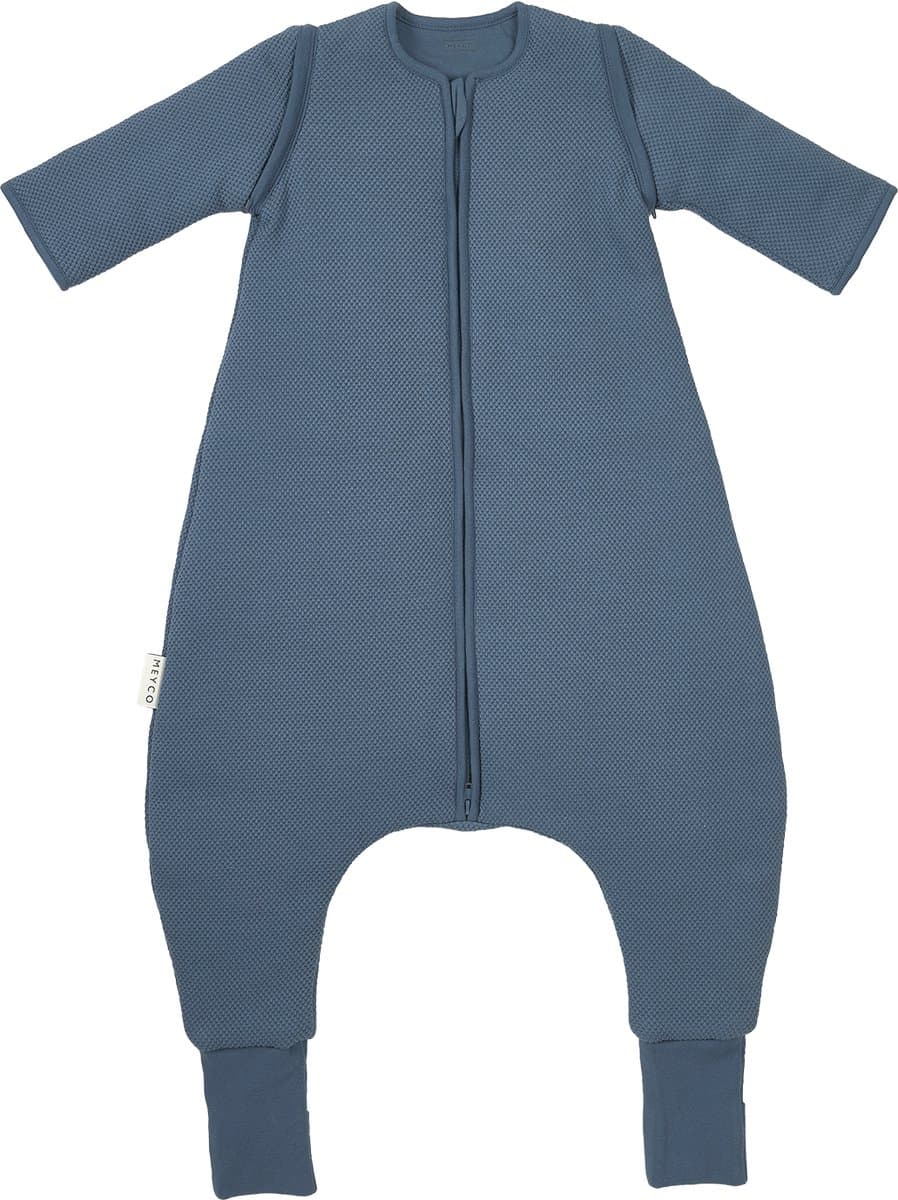 Meyco Baby Studio Collection Classic Slaapoverall Jumper - Afritsbare Mouwen - Indigo - 92cm - 2.5 TOG