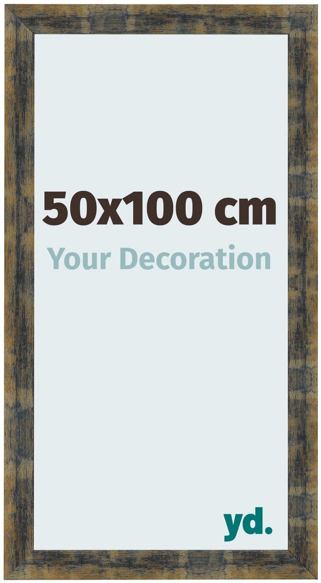 Your Decoration - Fotolijst 50x100 cm - MDF - Blauw Goud Gemeleerd - Pisa