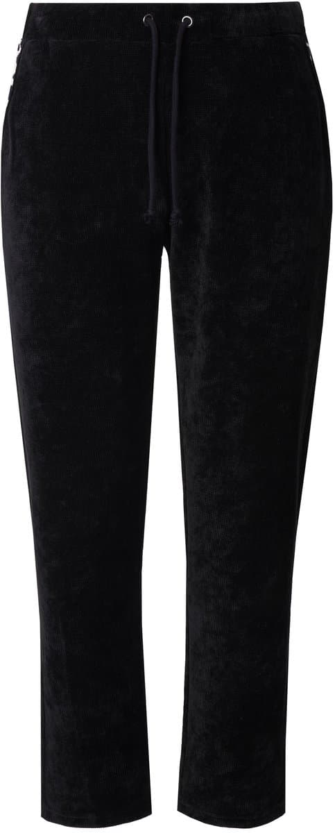 MIAMODA - Dames - Softbroek Tapered Fit jersey luipaard-zakken - Zwart - Maat 54