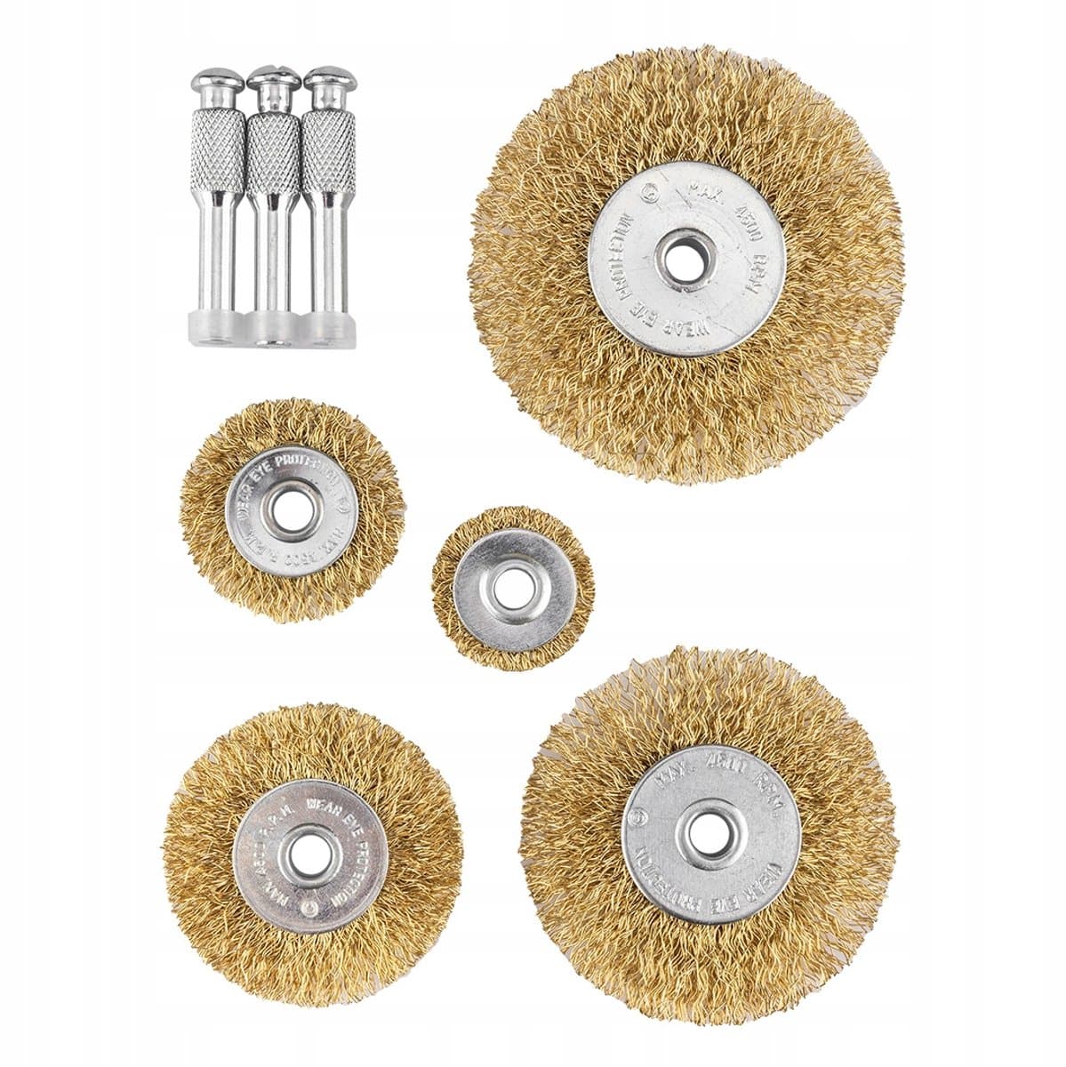 GRAPHITE draadborstelset 5-delig - messing, verschillende maten