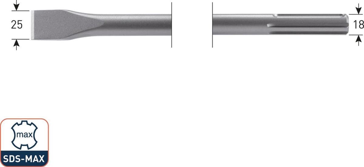 SDS-MAX Platte beitel 25x400mm - 2151011