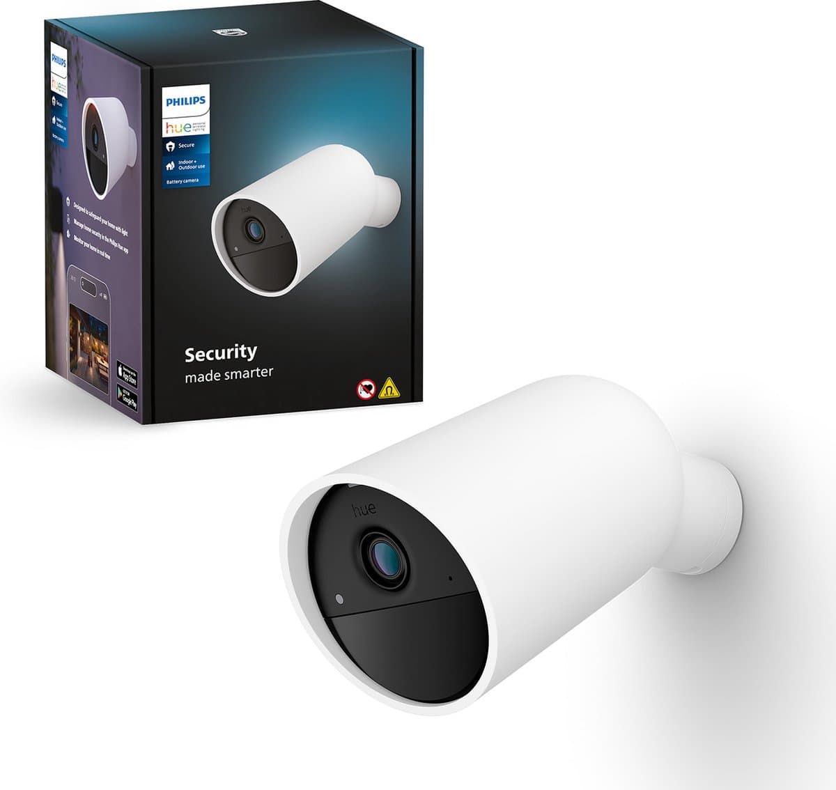 Hue Secure beveiligingscamera met batterij Wit