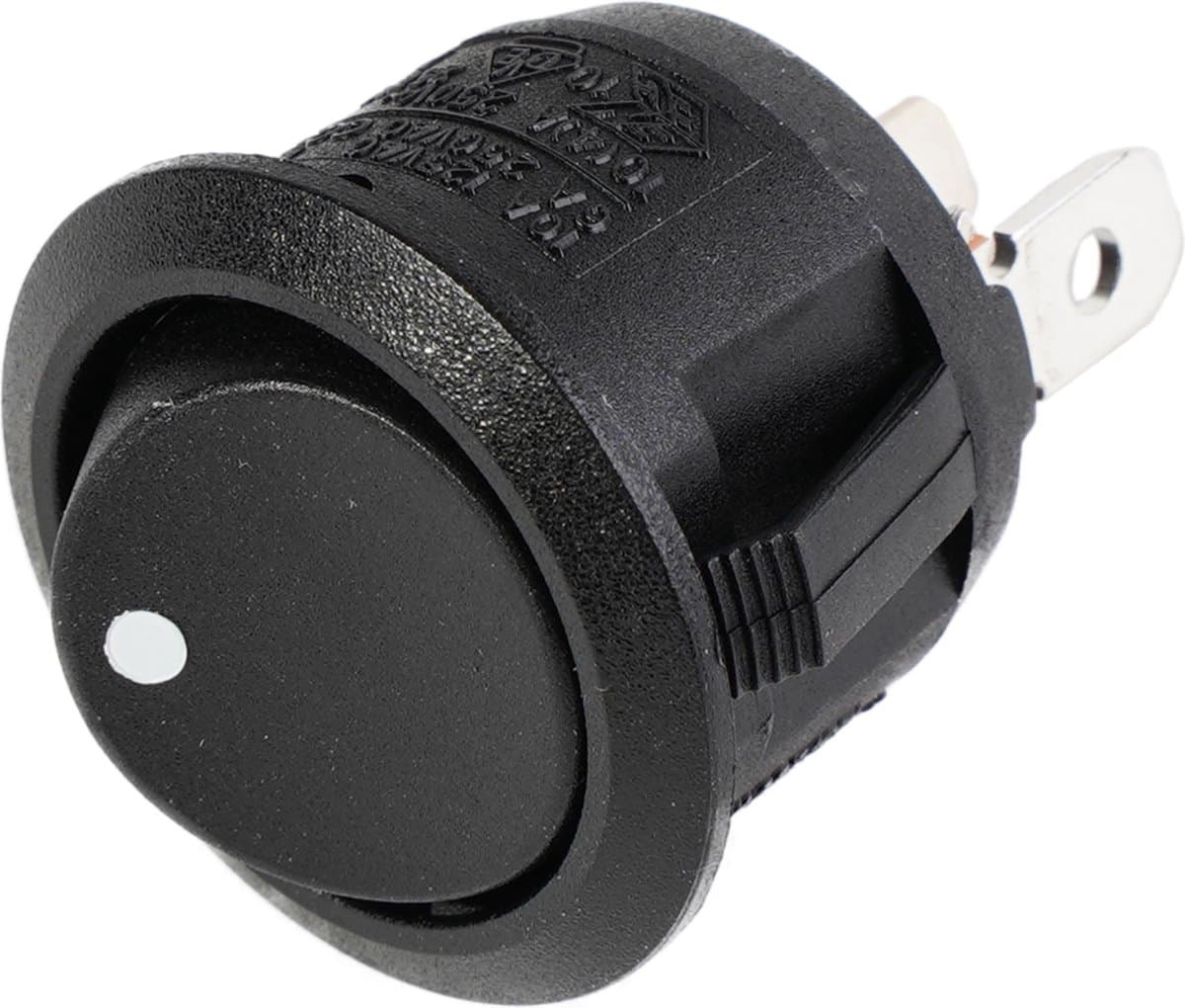 Wipschakelaar rond 230V-250V 6A Zwart