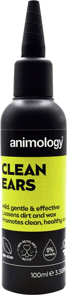 Animology Clean Ears 100 ml - Oorverzorging Hond - Hondenverzorging - Dieren Oorverzorgingsmiddel - Voor Honden