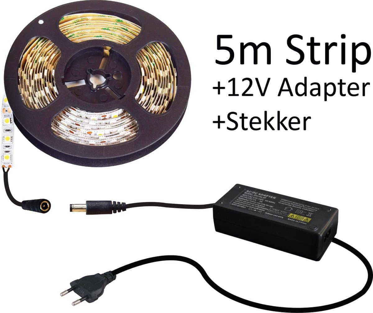 LED STRIP SET - LED Strip 3528 120 leds/mtr 4000K CRI90 12V 9.6W IP20