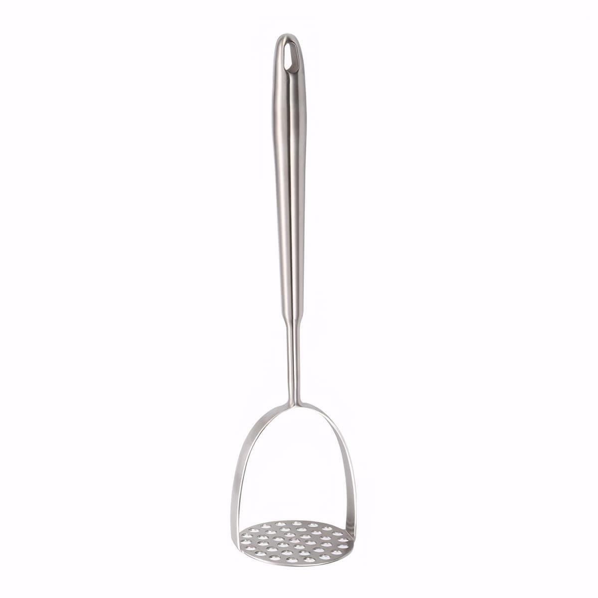 Dailygoods- Aardappelstamper - Hoogwaardige stamper - Roestvrij Staal - Lange Handgreep - Vaatwasmachinebestendig - Mat/Zilver - Pureestamper