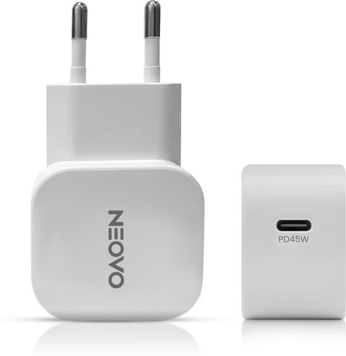 NEOVO 45W GaN USB-C Snellader + 240W USB-C Kabel – iPhone / Samsung / MacBook Oplader – Snelle Reislader voor Werk & Onderweg