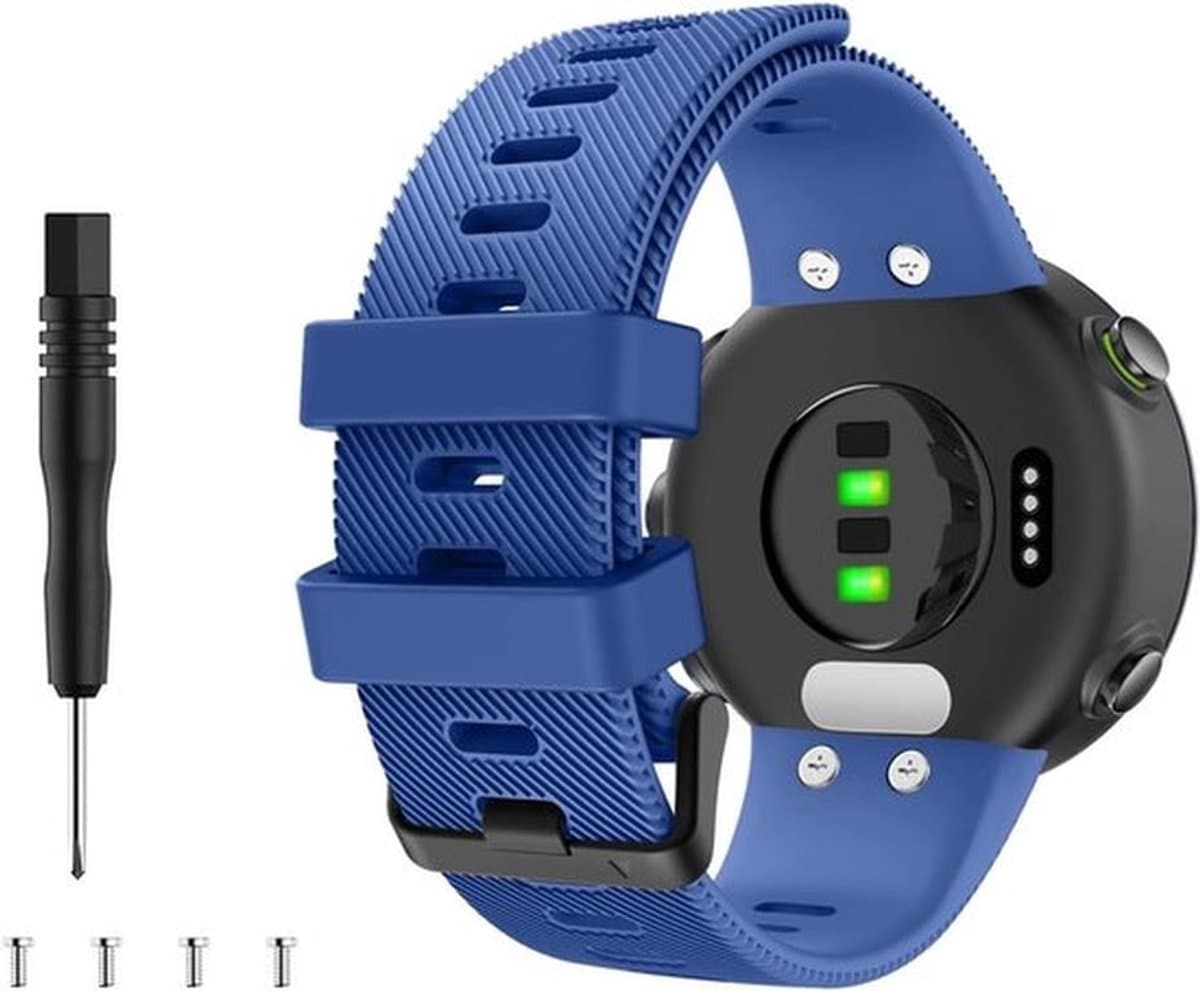 Zachte siliconen vervangband voor Garmin Forerunner 45, verstelbare sportarmband, comfortabel en duurzaam