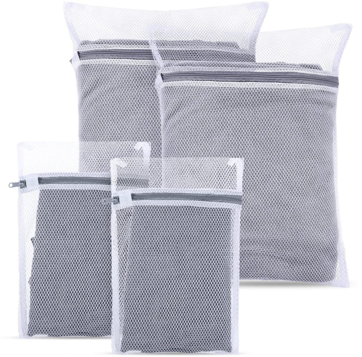 Dailygoods- Waszak - 4 Stuks - Mesh Waszakken met Rits - 30 x 20 cm / 40 x 30 cm - Ondergoed / Bh's / Sokken - Duurzaam Polyester - Bescherming tegen Verkleuren - Wasmachinezak