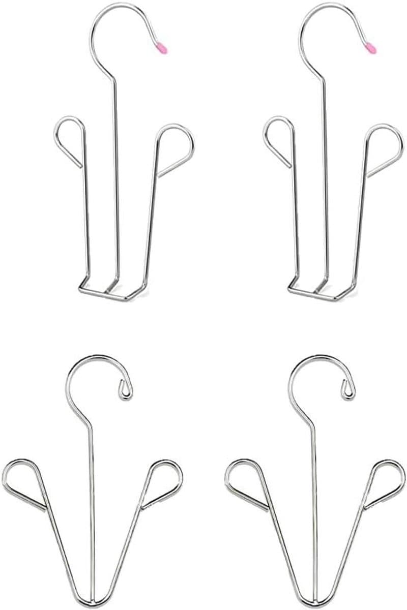 4 Stuks Schoenendroger Hanger RVS Dubbele Opslag voor Binnen en Buiten Gebruik