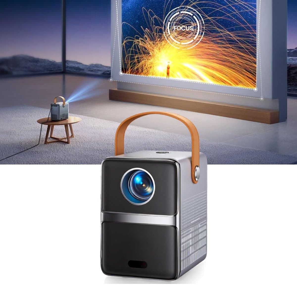 CRLYN® Mini Beamer - Mini Projector - Beamer Full HD