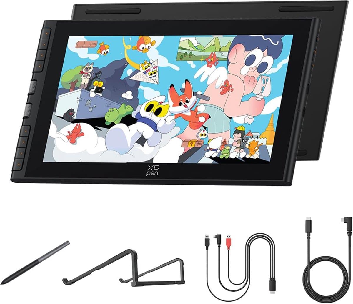 Tekentablet met Scherm 11,9 Inch – FHD – 16K Drukniveaus – X-Dial – USB-C – Inclusief Digitale Pen