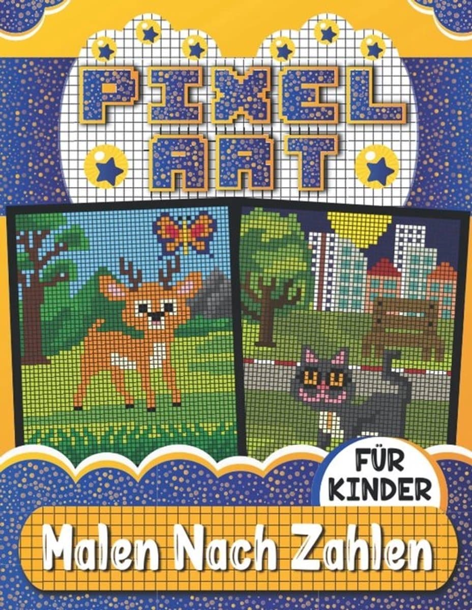Pixel Art Kleurboek - Tekenen en Kleuren - Kinderen Ontspannen - 20 Afbeeldingen - 21.59x27.94 cm