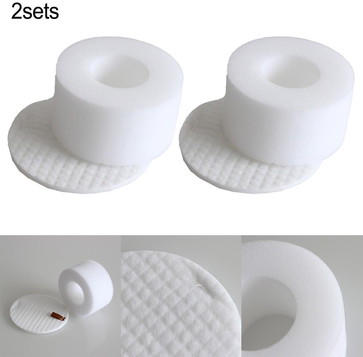 2-delige set filtergaas/filter Geschikt voor Jebel NV680/NV800/UV810/AX912 stofzuigers