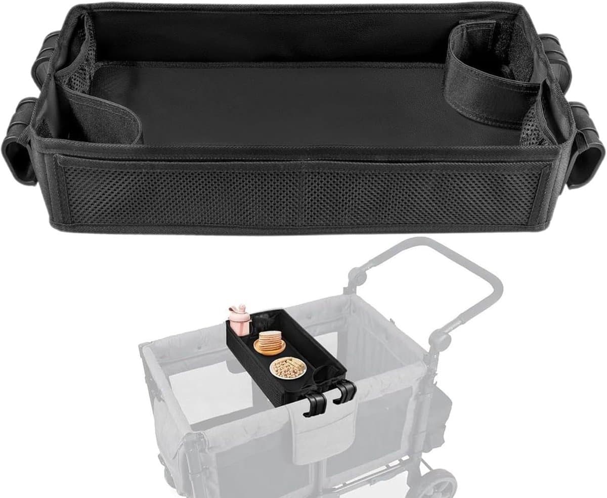 Kinderwagen Organizer - Wandelwagen Caddy - Onderweg Gemak - Veelzijdige Snacklade - 40x20x7 cm - Meerkleurig