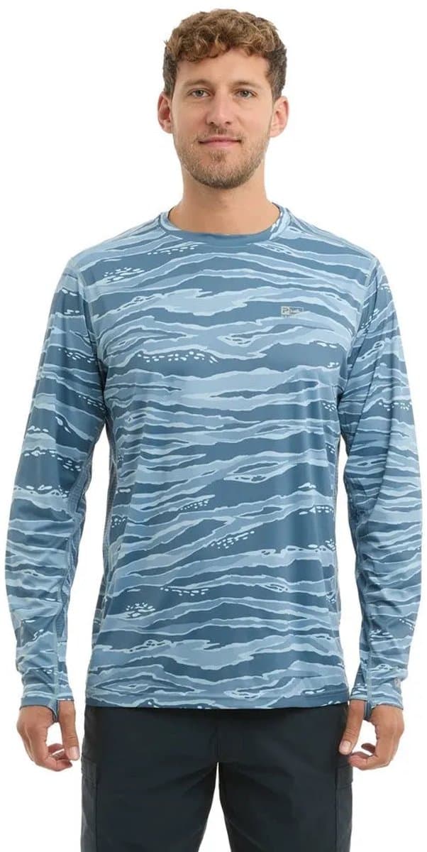 Pelagic Vaportek Wahoo Camo Uv-werende Langarm T-shirt Blauw S Man