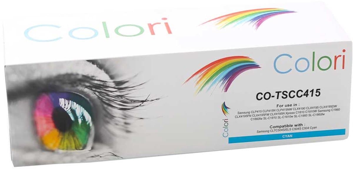 Colori huismerk toner geschikt voor Samsung C504 C504S CLT-C504S cyan voor Samsung CLP415 CLP415N CLP415NW CLX4190 CLX4195 CLX4195FN CLX4195FW CLX4195N Xpress C1810 C1810W C1860 C1860fw SL-C1810