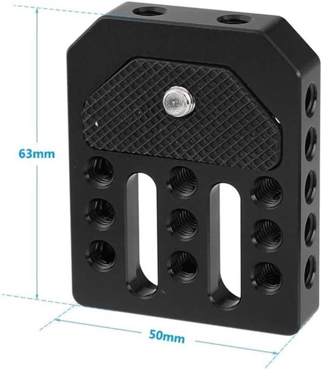Base Plate met 1/4" schroefdraad voor Regisseur Monitor Kooi Kit (2 Stuks)