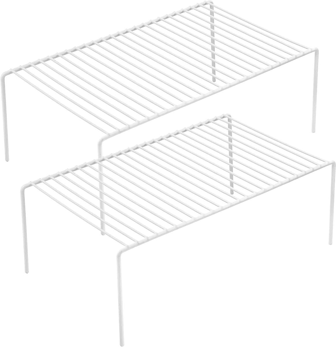 Vrieskast opbergrek - Keuken organizer - Ruimte besparen - Set van 2 - 157 inch - Wit