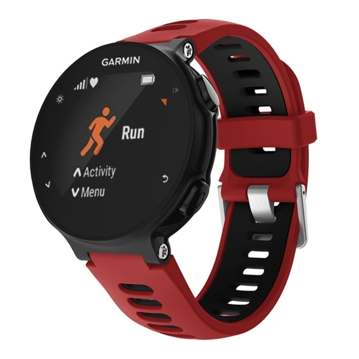 Smart Watch siliconen polsband horlogeband voor Garmin Forerunner 735XT (rood)