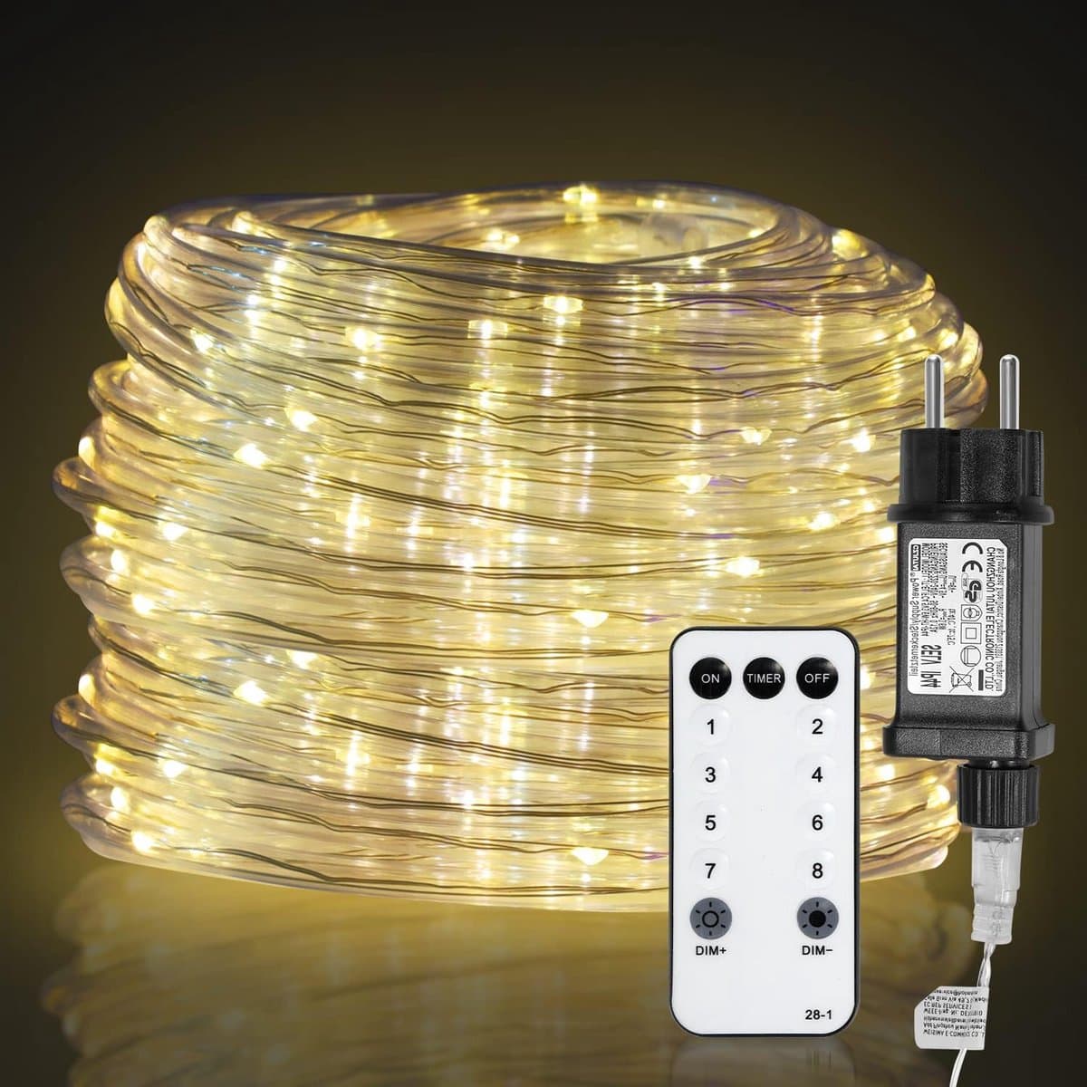 LED Lichtslang 30 Meter Warm Wit - Waterdicht IP65 met Afstandsbediening en 8 Modi