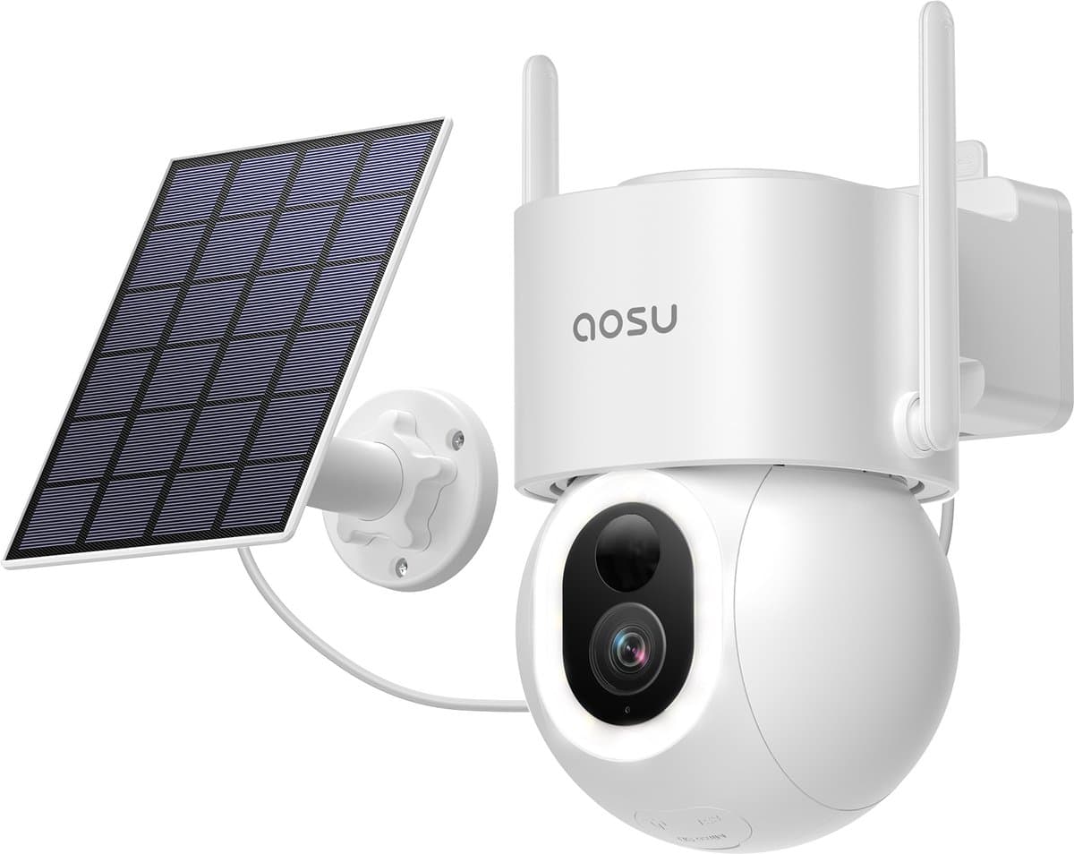 AOSU SolarCam D1 Max - Beveiligingscamera - 3K Resolutie - 2-Weg Audio - 360° Zicht & AI Tracking