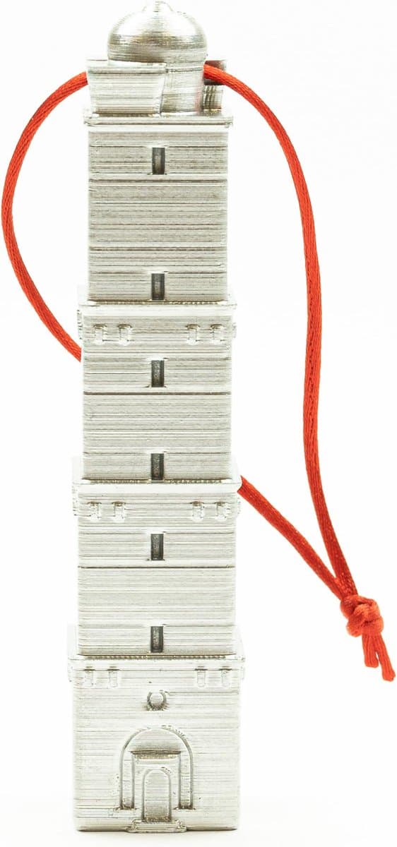Kersthanger Brandaris Terschelling 3D geprint - Zilver