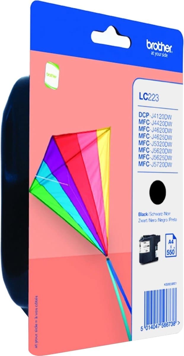 Brother LC223BKBP inktcartridge, 1 stuk, origineel, zwart
