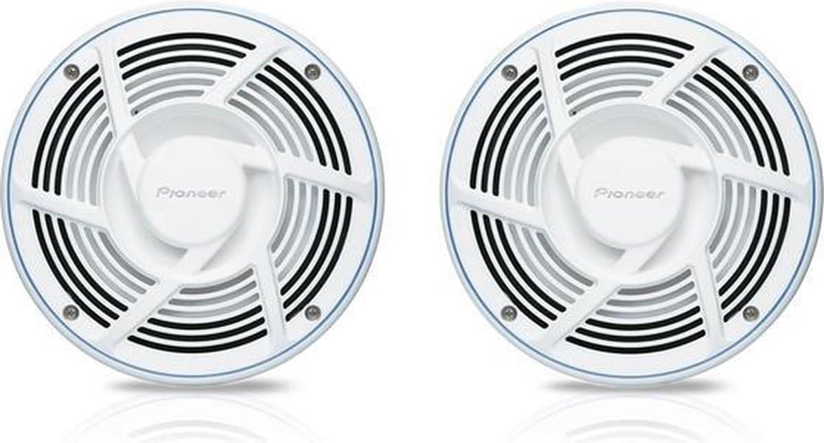Pioneer TS-MR2040 – 20 cm marine autospeakers – 2-weg luidsprekerset – 200 W max / 40 W RMS – Water-, UV- en corrosiebestendig – Wit