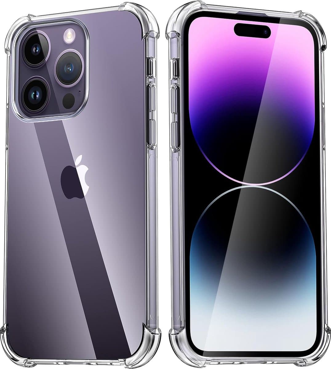 Hoesje voor iPhone 15 PRO backcover Shockproof siliconen Transparant