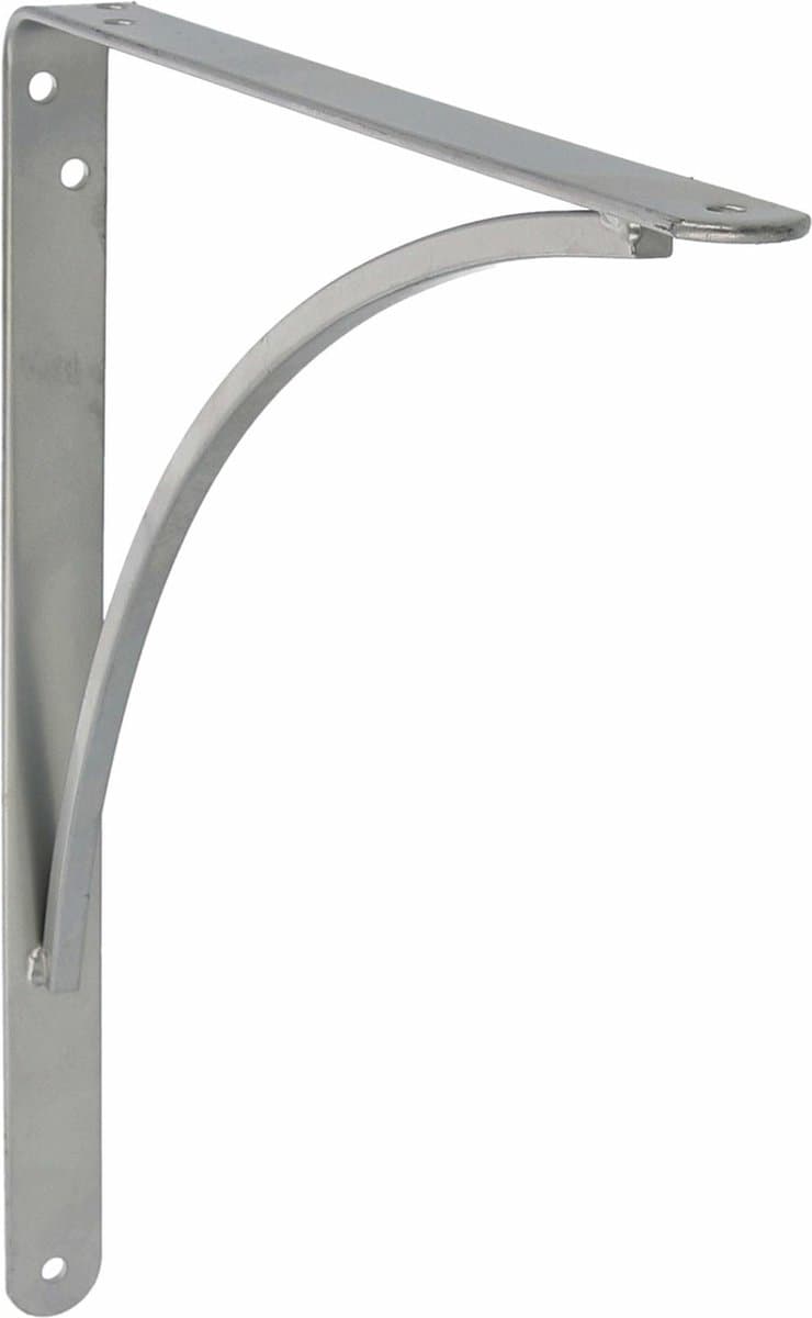 AMIG Plankdrager/planksteun van metaal - gelakt zilvergrijs - H150 x B125 mm - boekenplank steunen - tot 105 kg