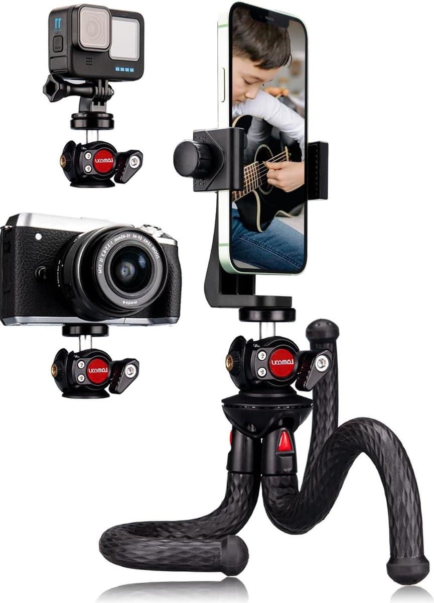 Camera statief 3in1 mini statief - flexibel lichtgewicht statief - octopus gorilla statief - statieven voor universele verrekijker