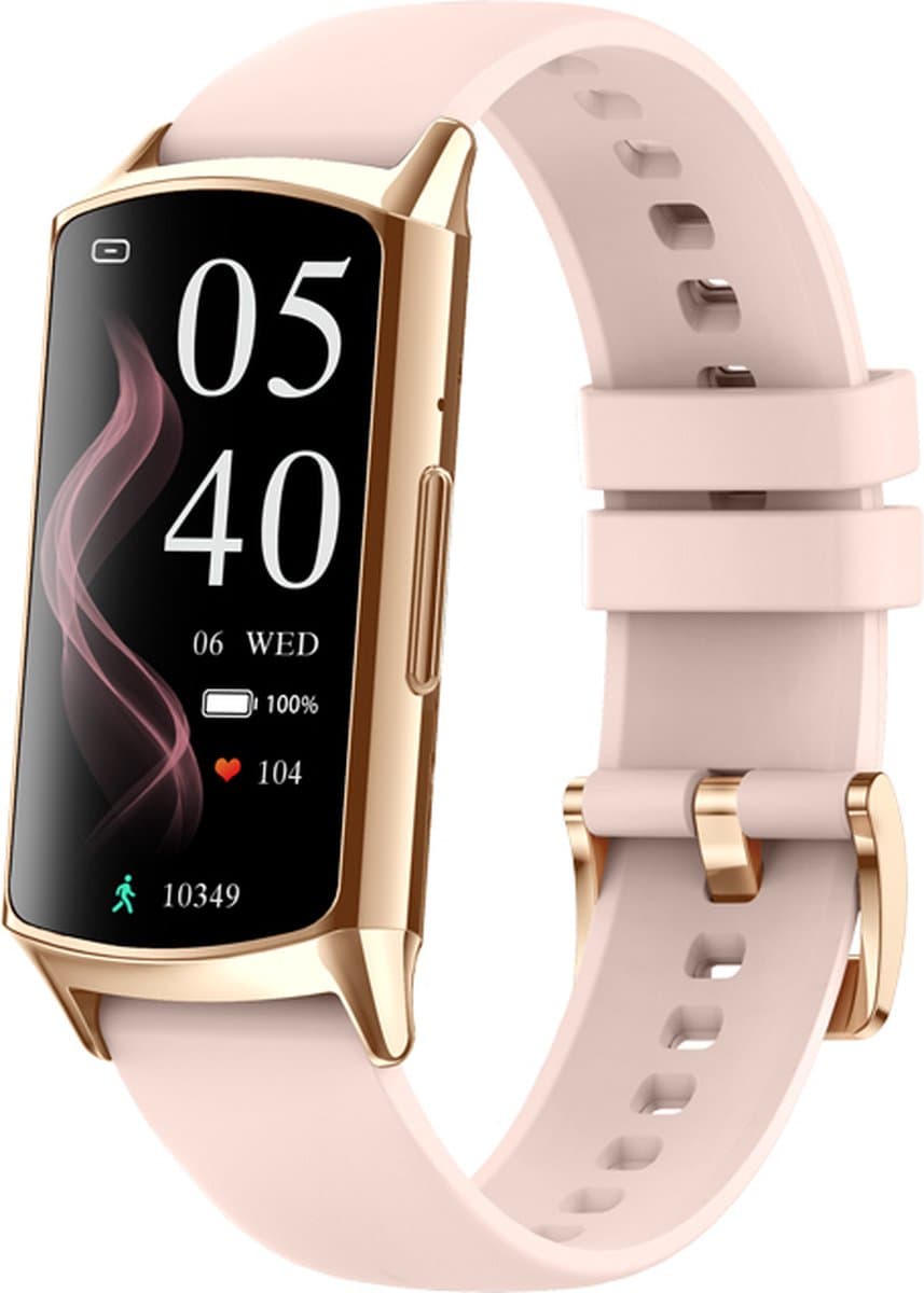 Kiraal Diva - Stijlvolle Activity Tracker - Functioneel - Android & iOS - Siliconen - Roze