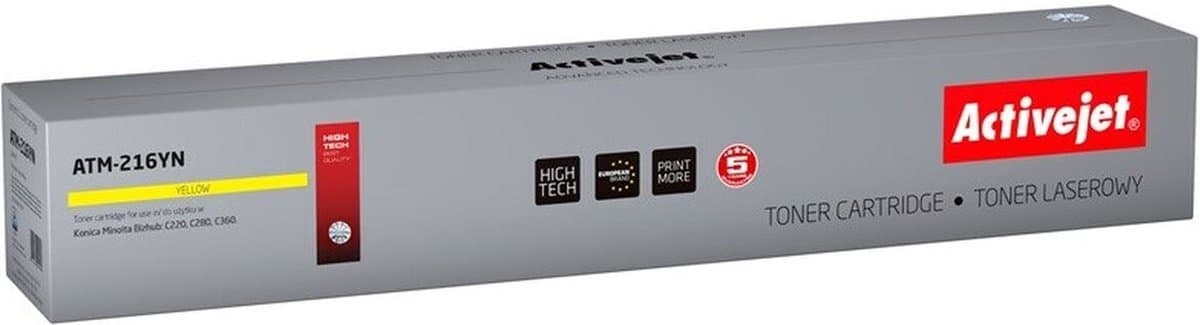 ActiveJet ATM-216YN Toner voor Konica Minolta-printer; Konica Minolta TN216Y vervanging; Opperste; 26000 pagina's; geel.