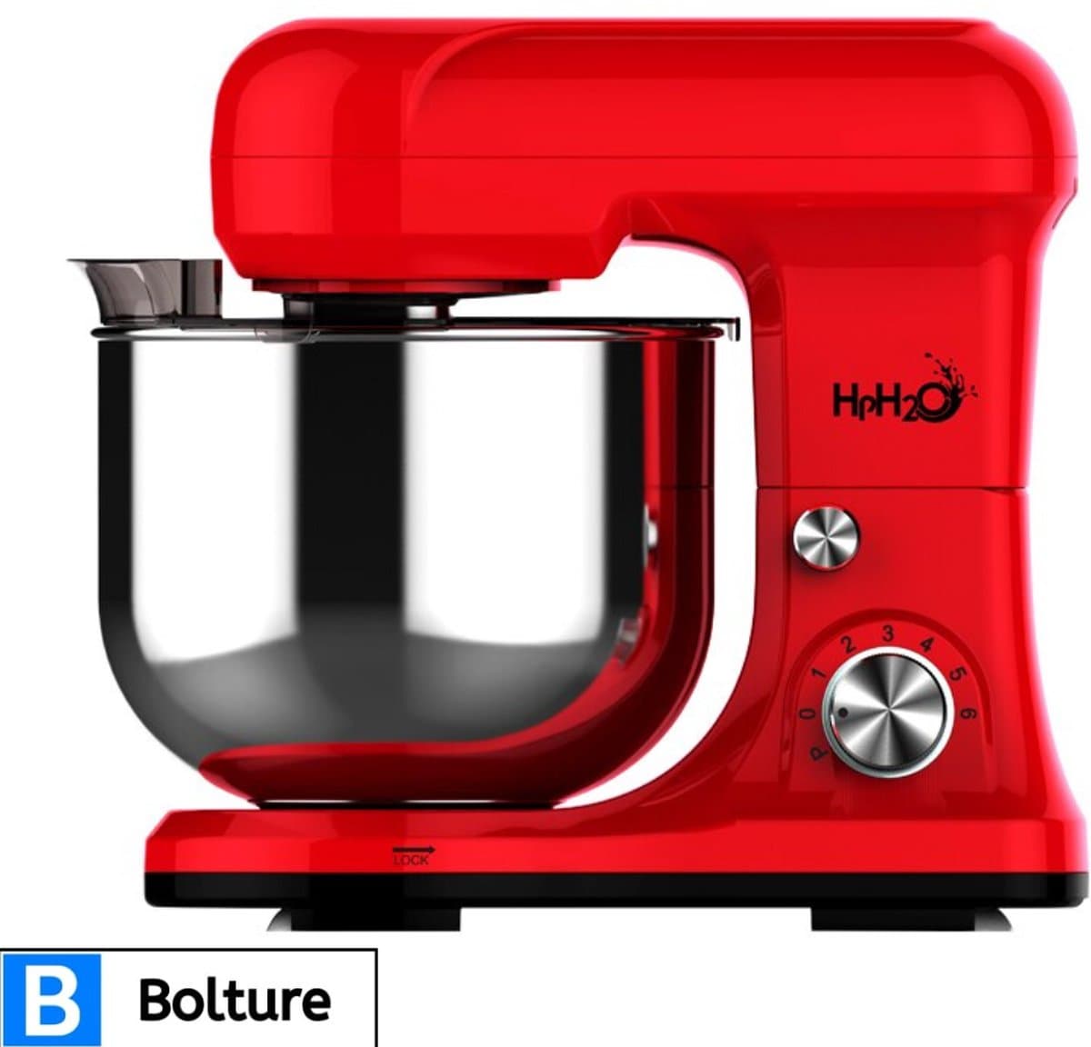 Bolture Mixer met Mengkom - Handmixer - Keukenmachine - Multifunctioneel - 4.5 Liter - Kneden Kloppen en Mengen - 1500 W