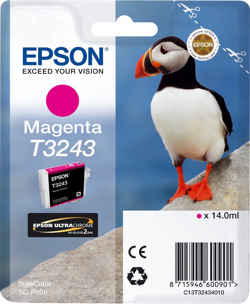 Epson C13T32434010 inktcartridge voor printer, magenta