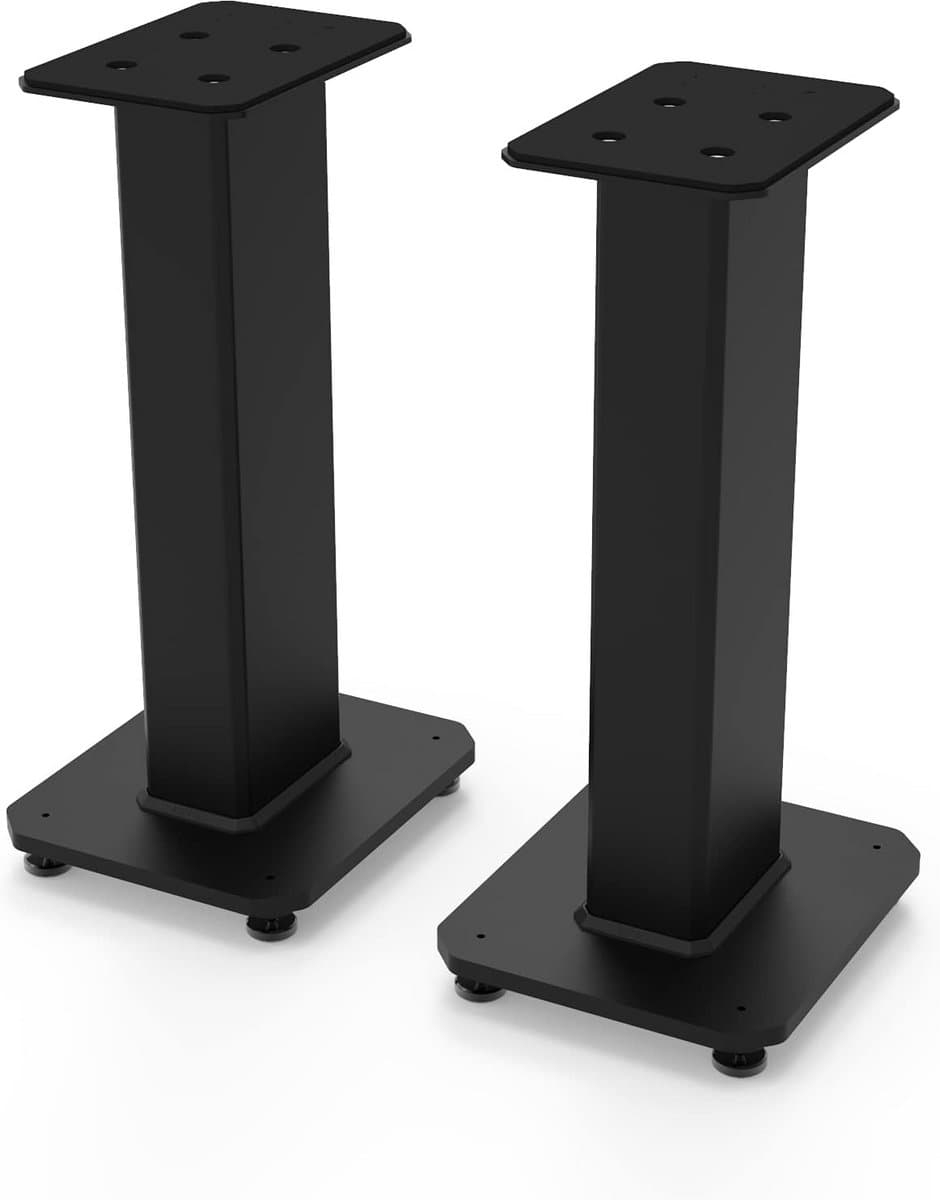Universele Vulbare Speaker Stands voor Boekenplankspeakers - 56 cm Hoog - Zwart