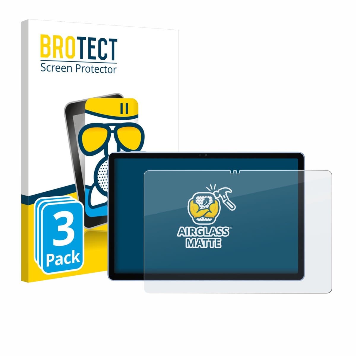 BROTECT - Screenprotector voor Itel VistaTab 30 - Folie Beschermfolie Beschermglas matte 3 Stuks
