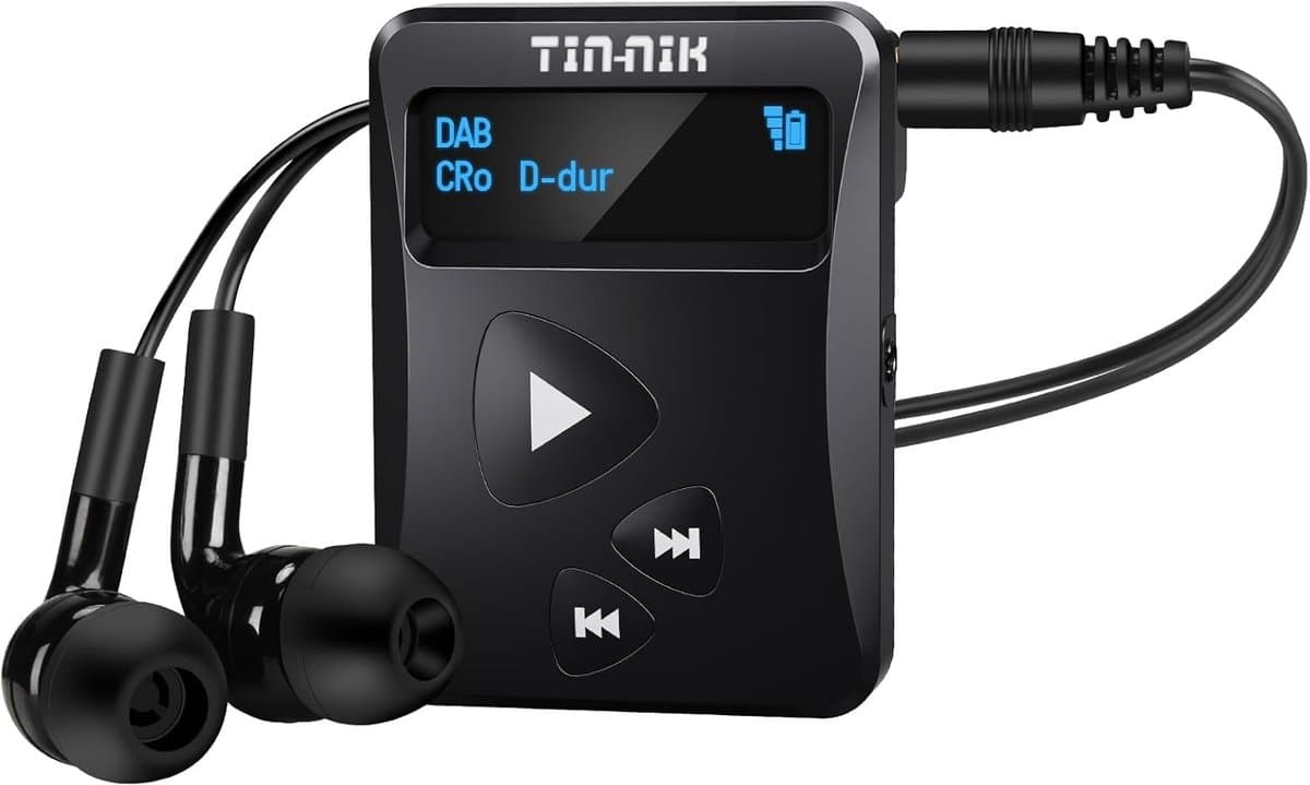 Draagbare DAB/DAB+/FM Radio Mini met Oplaadbare Accu en Oortjes - Digitaal Pocket RDS