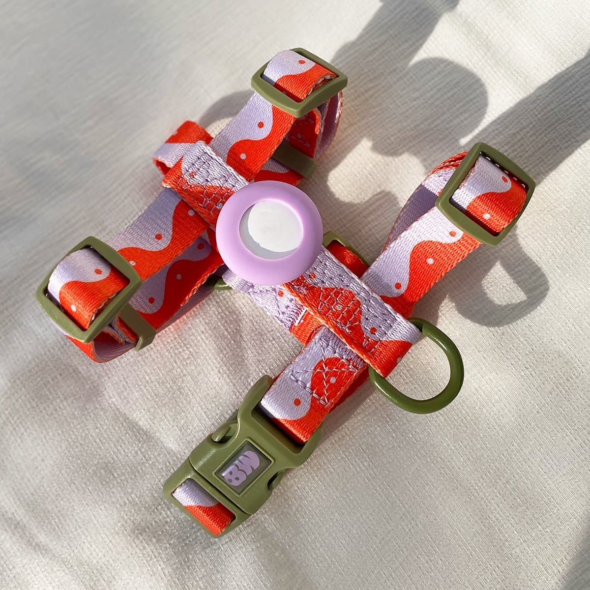 Harnas wavy Yin Yang oranje/lila - maat L