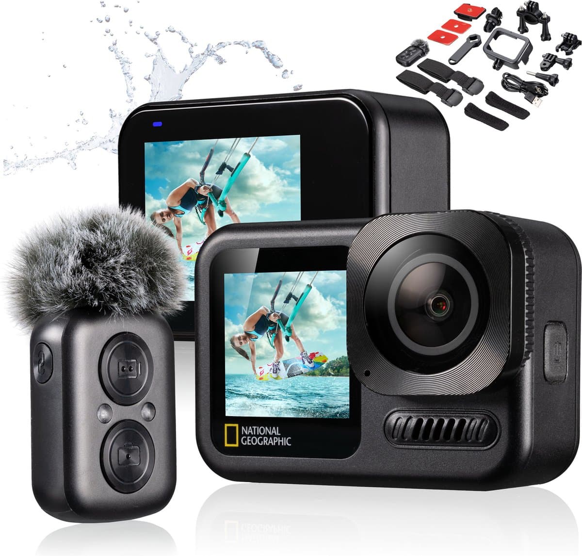 National Geographic ActionCam - 5K Ultra-HD - 60fps - WiFi - Action Cam Explorer