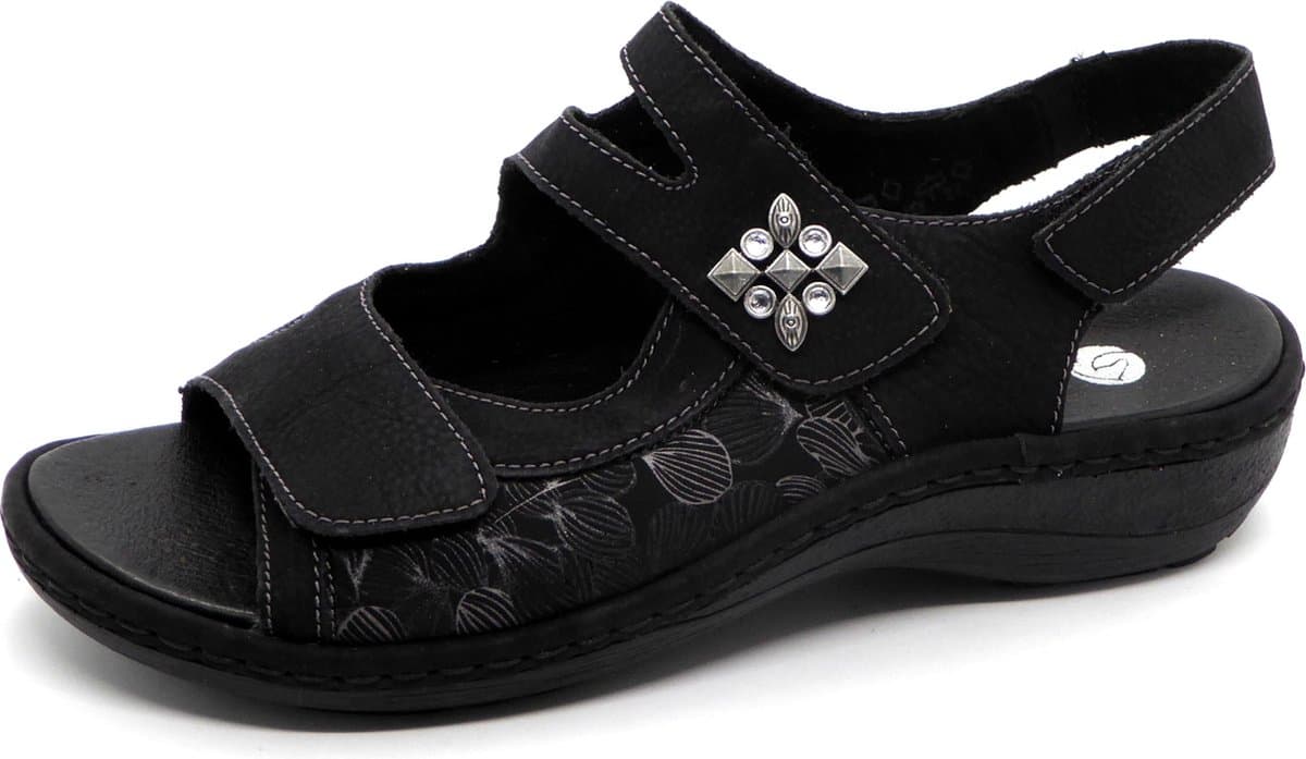 Remonte Dames Sandaal - D7647-01 Zwart/Combi - Maat 36