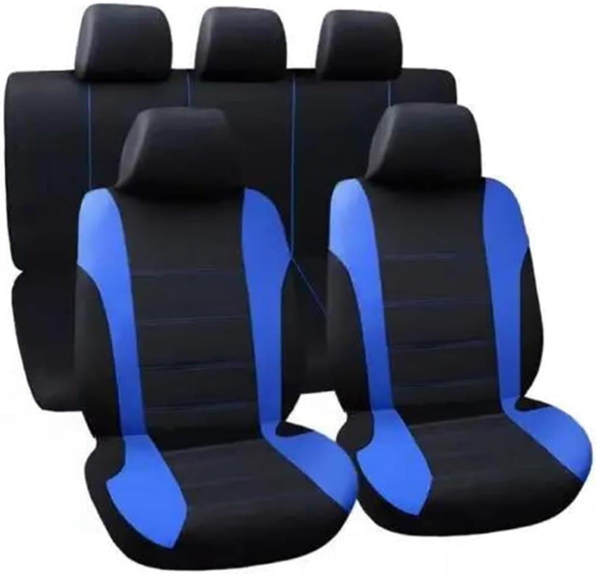 Autostoel Kussen - Stoelhoes Set - Comfortabel Rijden - Universele Pasvorm - Volledige Set - Blauw