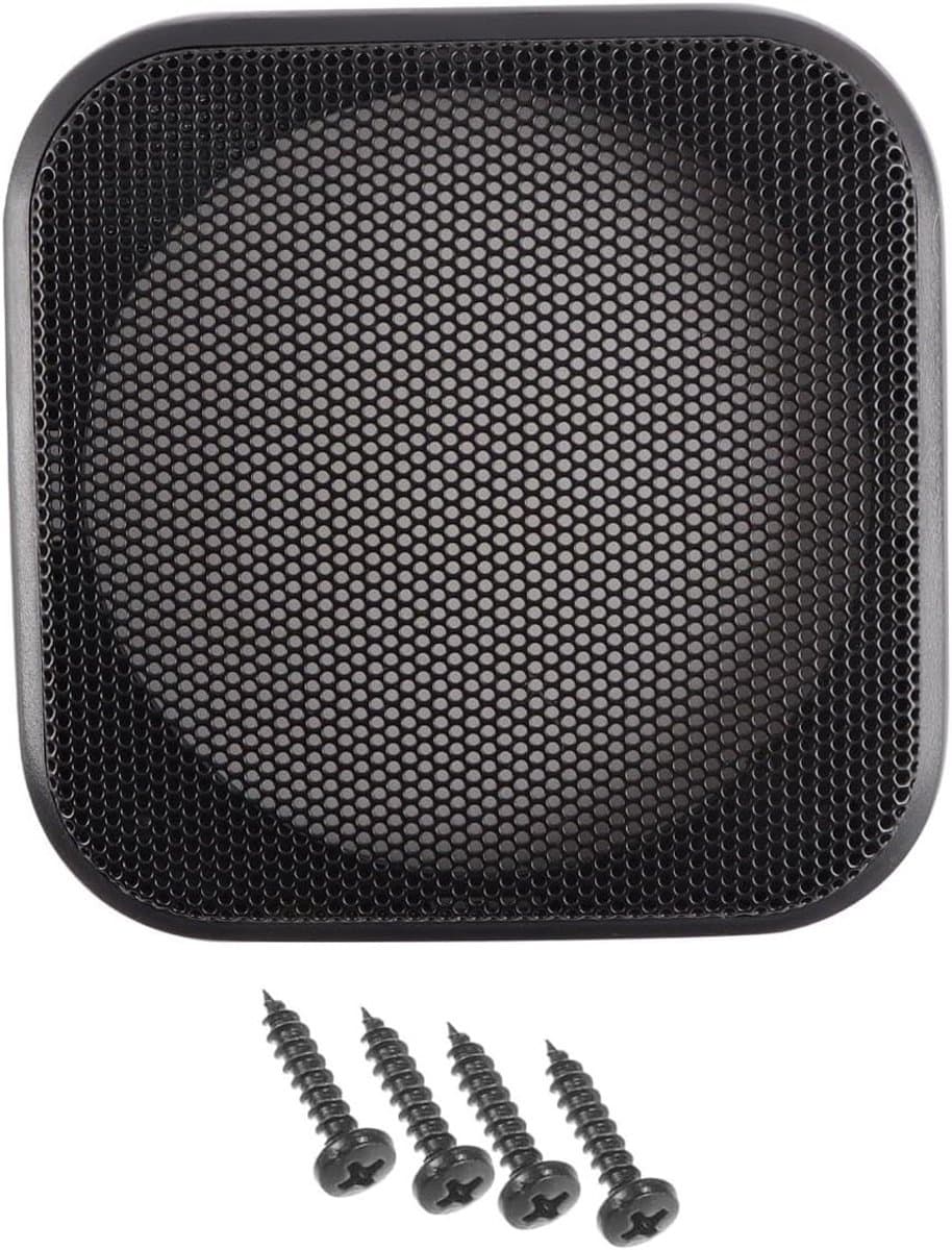 - Universele 4-inch luidsprekerrooster - ABS vierkant - Home Auto Buiten - Wit - Geluidssysteem - Compatibel met Diverse Modellen