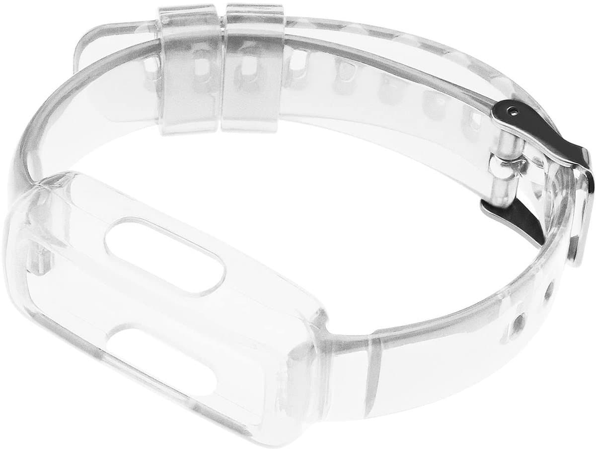 Allecto - Horlogeband - Vervangband voor Fitbit Luxe Inspire HR 2 Ace 2 3 - Transparant - TPU Polsband - Comfortabel en Duurzaam - Geschikt voor Po...
