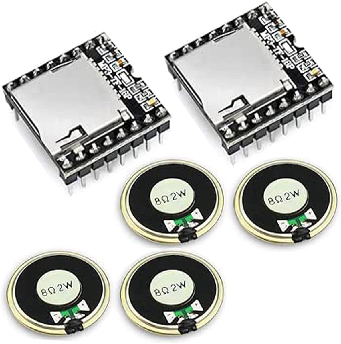 Dailygoody - MP3 Player Module - Mini MP3 Speler - Metalen Behuizing - Ronde Luidspreker - DIY Projecten - Compact en Lichtgewicht - Geschikt voor Muz
