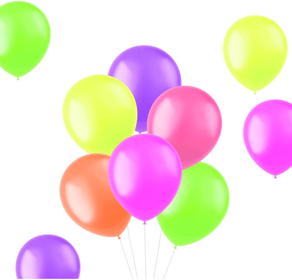 Ballonnen Bright Neons Mat 30cm - 10 stuks