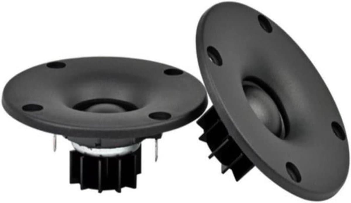 Dome Tweeter Set - Hoge Ton Luidspreker - Muziek Luisteren - Zijde Film - 1 Inch 6 Ohm - Zwart