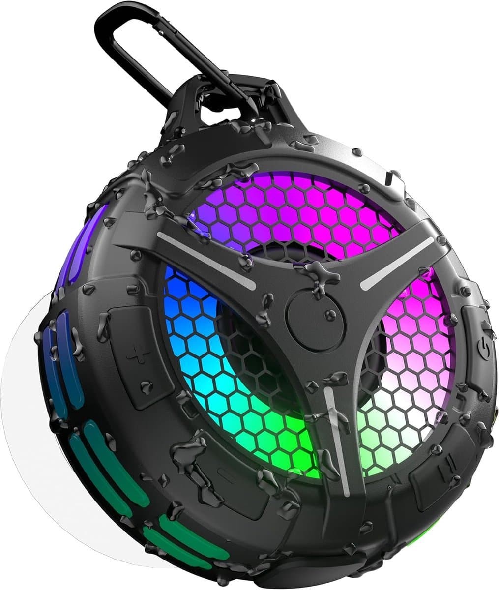 Douche Speaker - Draagbare Speaker - Muziek Luisteren - Waterdicht IPX7 - 15W Geluid - Zwart